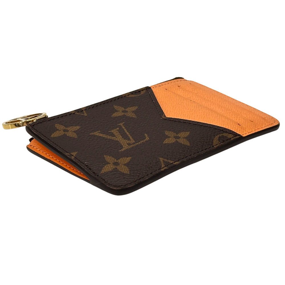 LOUIS VUITTON ルイ・ヴィトン コインカード･ホルダー カードケース モノグラム アプリコット オレンジ ブラウン M83603 メンズ レディース 【中古】