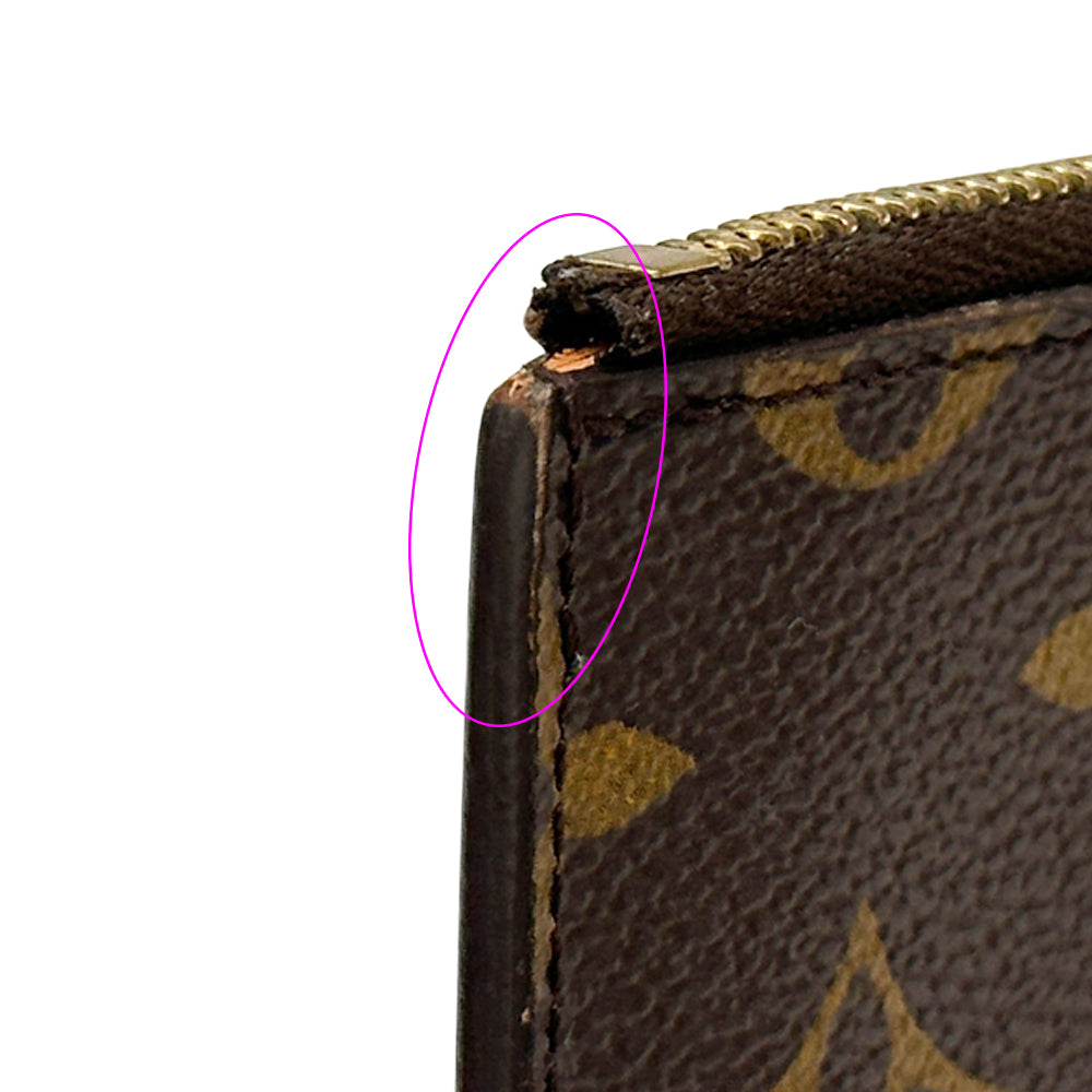 LOUIS VUITTON ルイ・ヴィトン コインカード･ホルダー カードケース モノグラム アプリコット オレンジ ブラウン M83603 メンズ レディース 【中古】