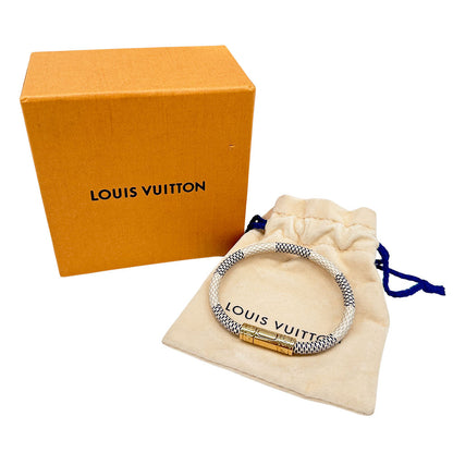 LOUIS VUITTON ルイ・ヴィトン ブラスレ・キープイット ブレスレット ダミエアズールキャンバス アイボリー ブルー レディース M6138E 【中古】