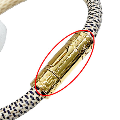 LOUIS VUITTON ルイ・ヴィトン ブラスレ・キープイット ブレスレット ダミエアズールキャンバス アイボリー ブルー レディース M6138E 【中古】