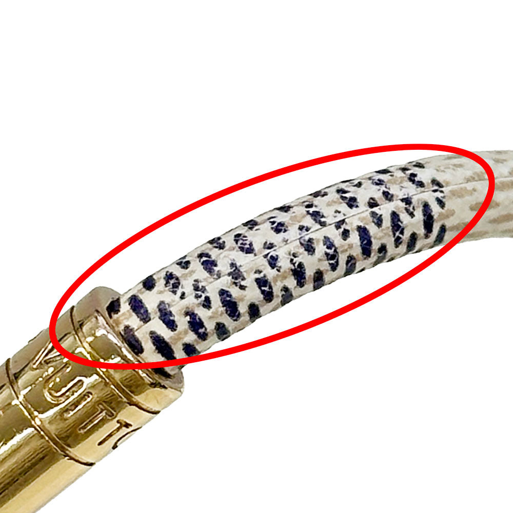 LOUIS VUITTON ルイ・ヴィトン ブラスレ・キープイット ブレスレット ダミエアズールキャンバス アイボリー ブルー レディース M6138E 【中古】