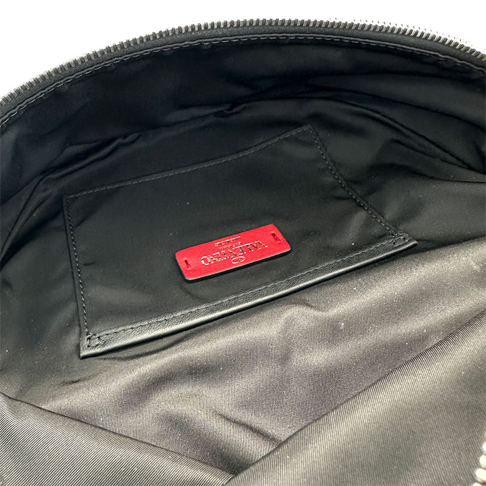 VALENTINO バレンチノ・ガラヴァーニ ボディ・ウエストバッグ ブラック ナイロン メンズ 【中古】