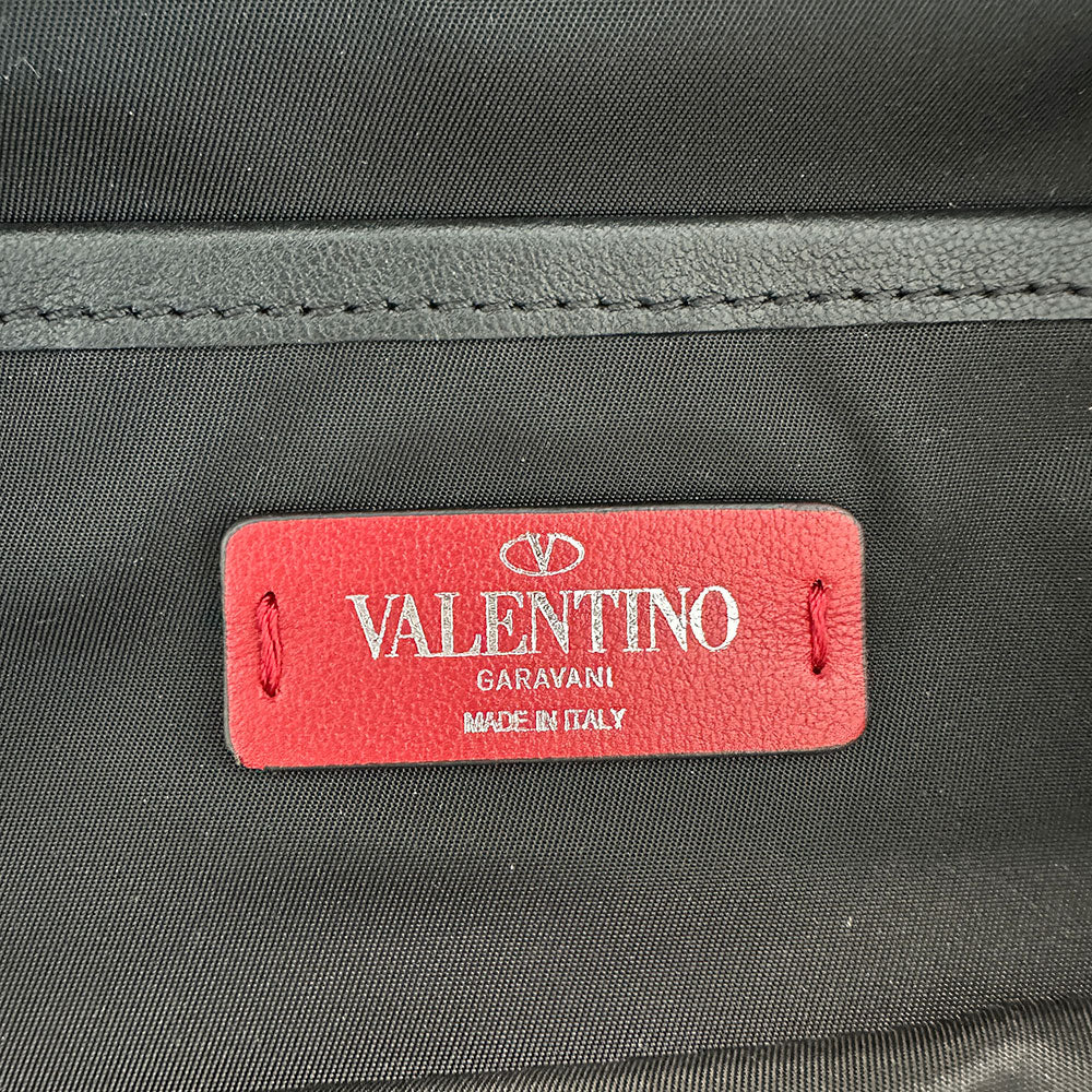 VALENTINO バレンチノ・ガラヴァーニ ボディ・ウエストバッグ ブラック ナイロン メンズ 【中古】