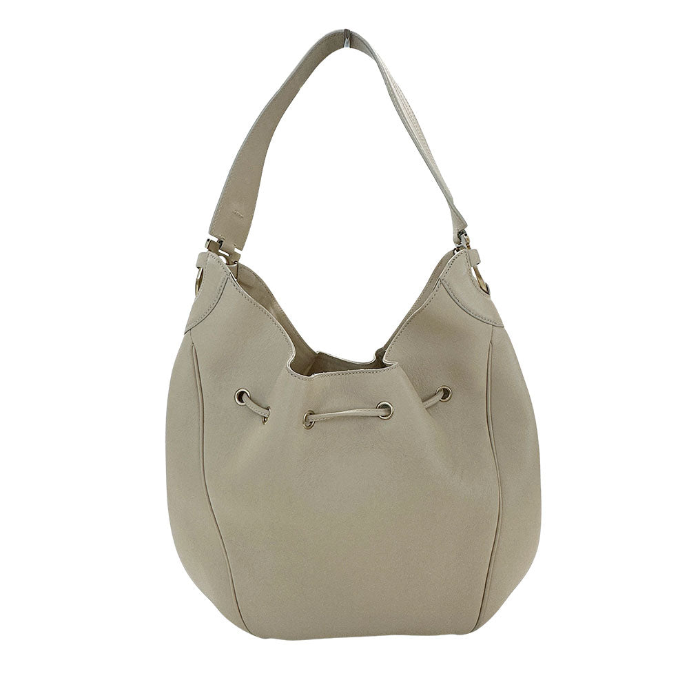 Ferragamo フェラガモ ハンドバッグ ガンチーニ ベージュ レザー レディース 【中古】