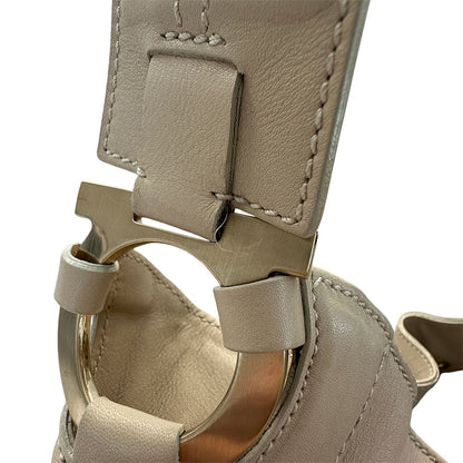 Ferragamo フェラガモ ハンドバッグ ガンチーニ ベージュ レザー レディース 【中古】
