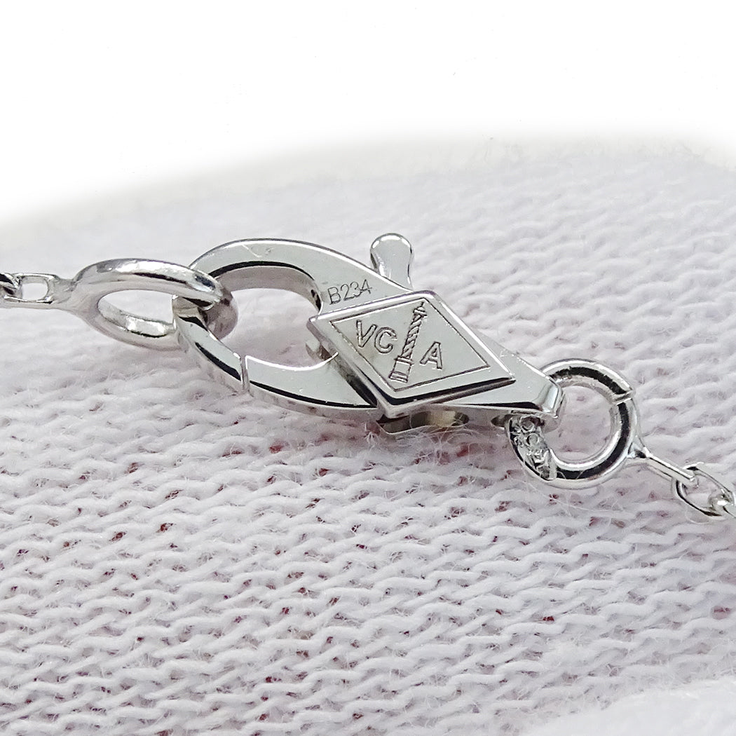 Van Cleef & Arpels ヴァンクリーフ＆アーペル スウィートアルハンブラ ネックレス 750WG ダイヤモンド レディース 磨き済み【中古】