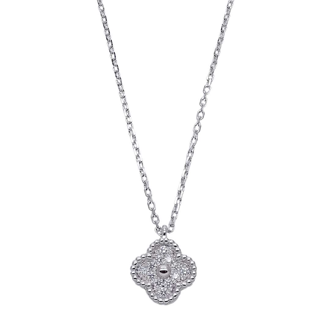Van Cleef & Arpels ヴァンクリーフ＆アーペル スウィートアルハンブラ ネックレス 750WG ダイヤモンド レディース 磨き済み【中古】