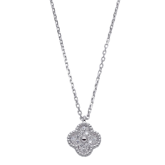 Van Cleef & Arpels ヴァンクリーフ＆アーペル スウィートアルハンブラ ネックレス 750WG ダイヤモンド レディース 磨き済み【中古】