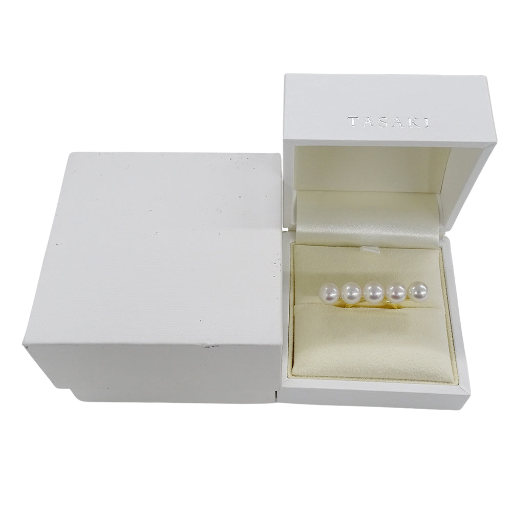TASAKI タサキ バランス シグネチャー リング 指輪 750YG アコヤ真珠 パール 約14号 ゴールド レディース 磨き済み【中古】