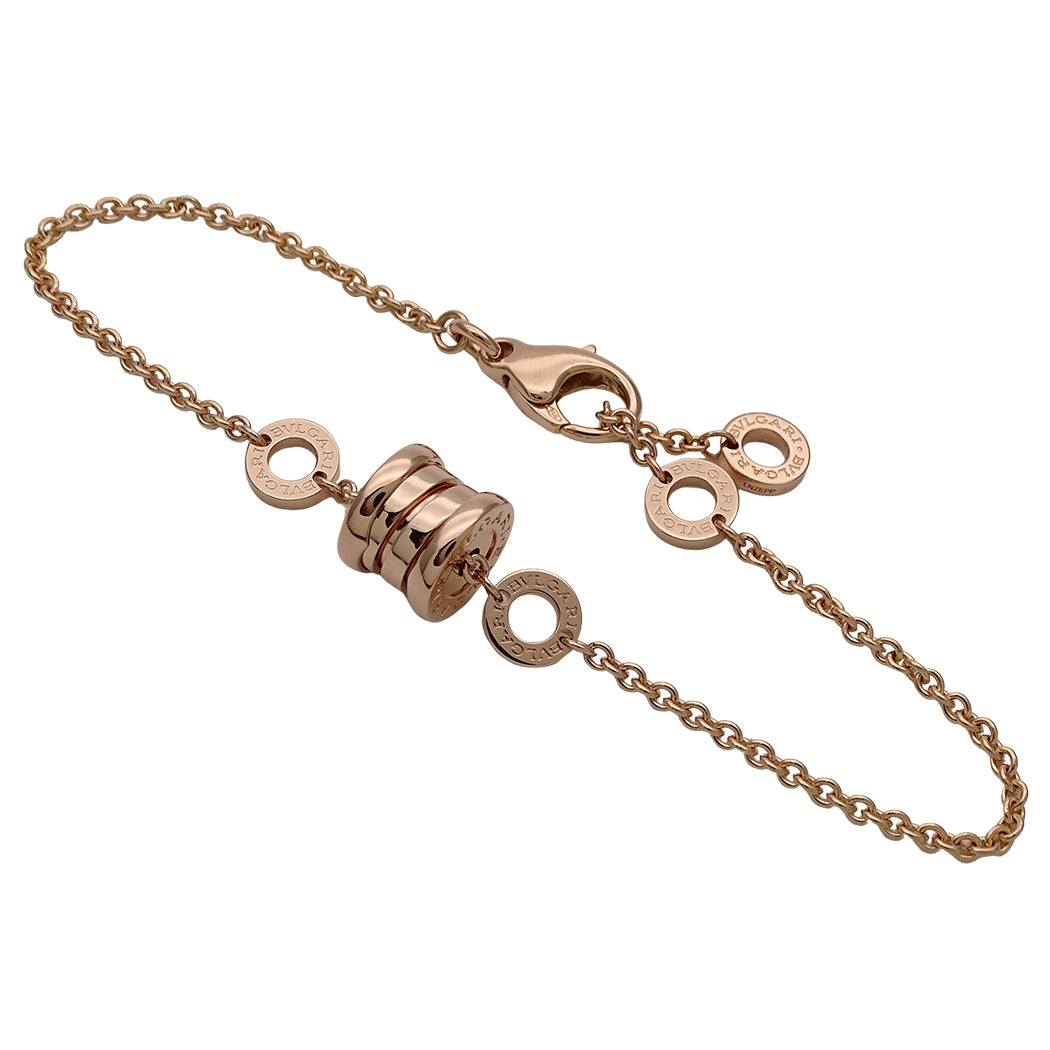 BVLGARI ブルガリ B-zero1 ビーゼロワン エレメント ブレスレット 750PG ピンクゴールド レディース 磨き済み【中古】