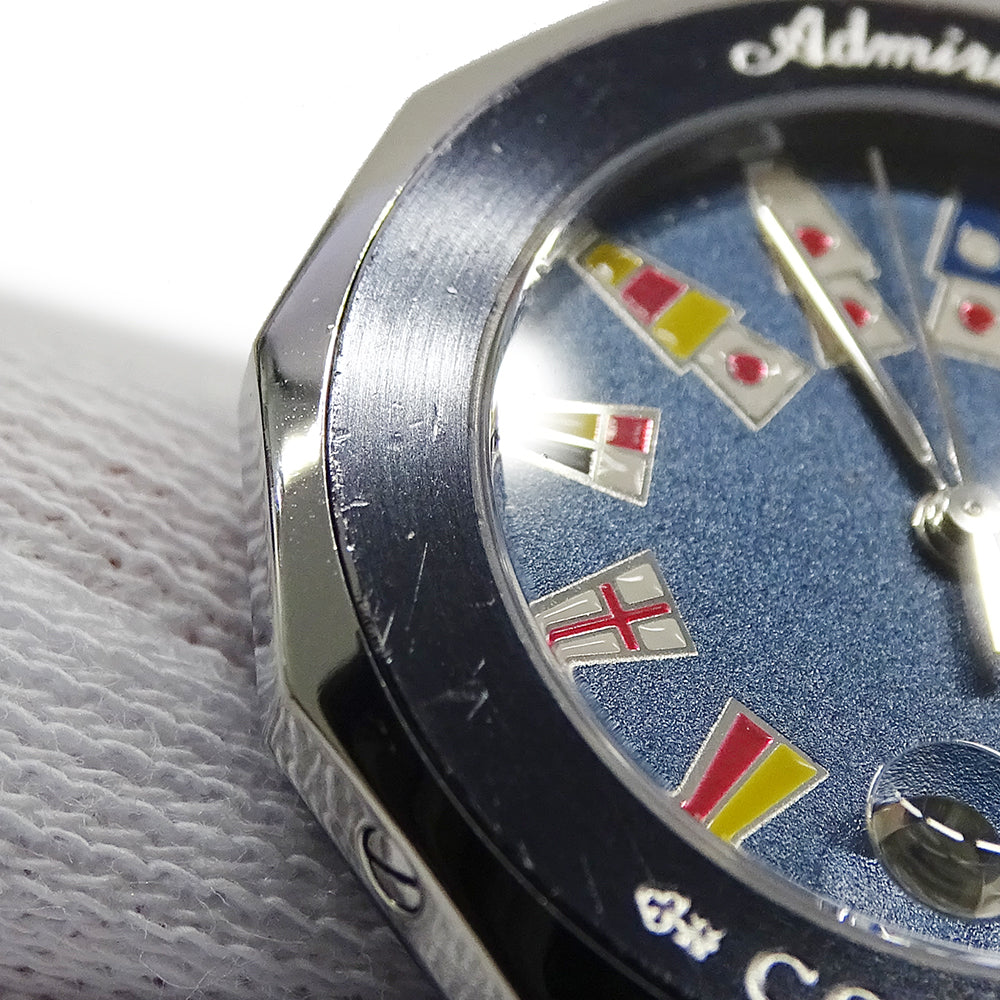 CORUM コルム アドミラルズカップ 39.610.30 V-50 レディース 腕時計 クオーツ QZ SS ガンブルー 磨き済み【中古】