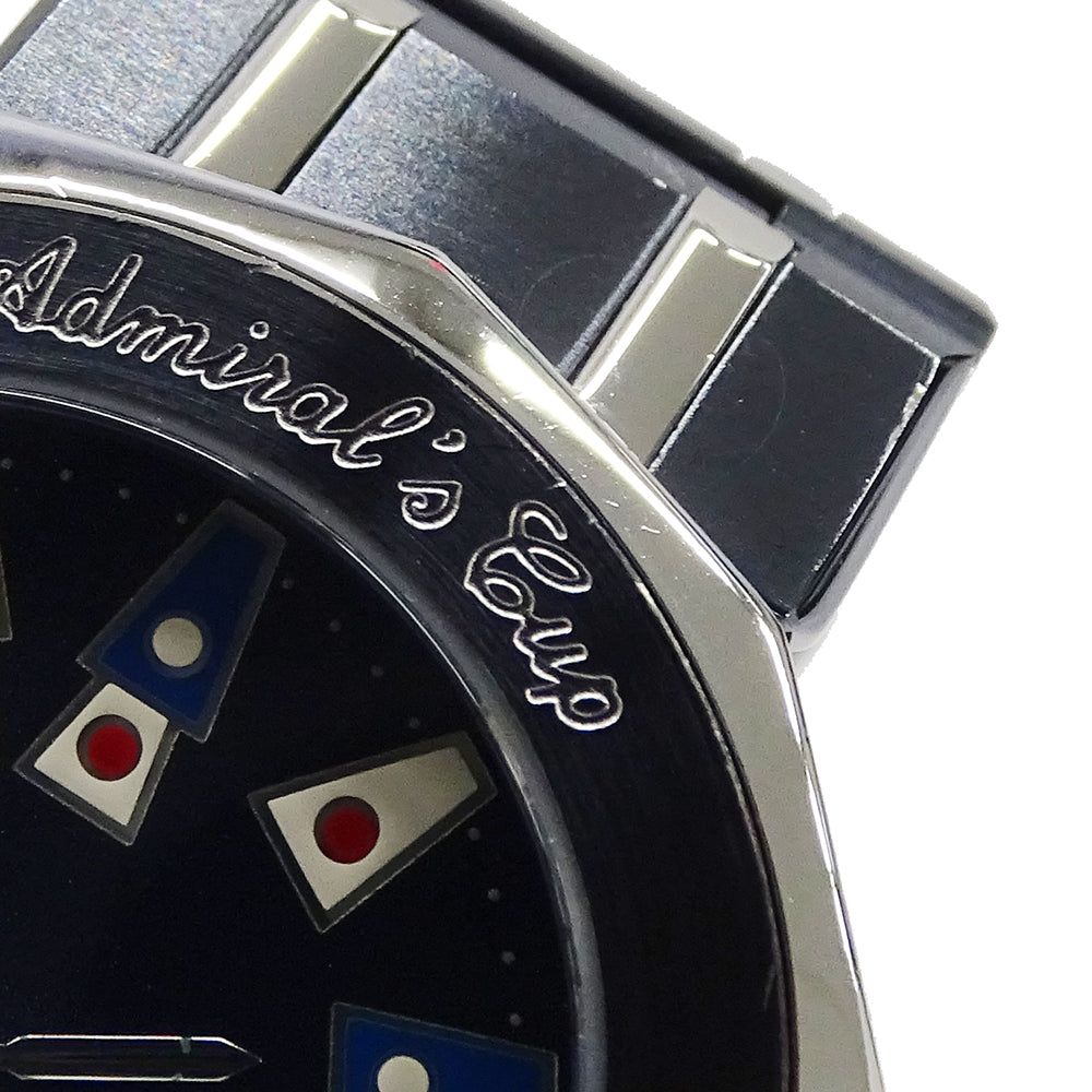 CORUM コルム アドミラルズカップ 39.610.30 V-50 レディース 腕時計 クオーツ QZ SS ガンブルー 磨き済み【中古】
