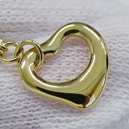 TIFFANY&Co. ティファニー エルサペレッティ オープンハート ブレスレット 750YG イエローゴールド レディース 磨き済み【中古】
