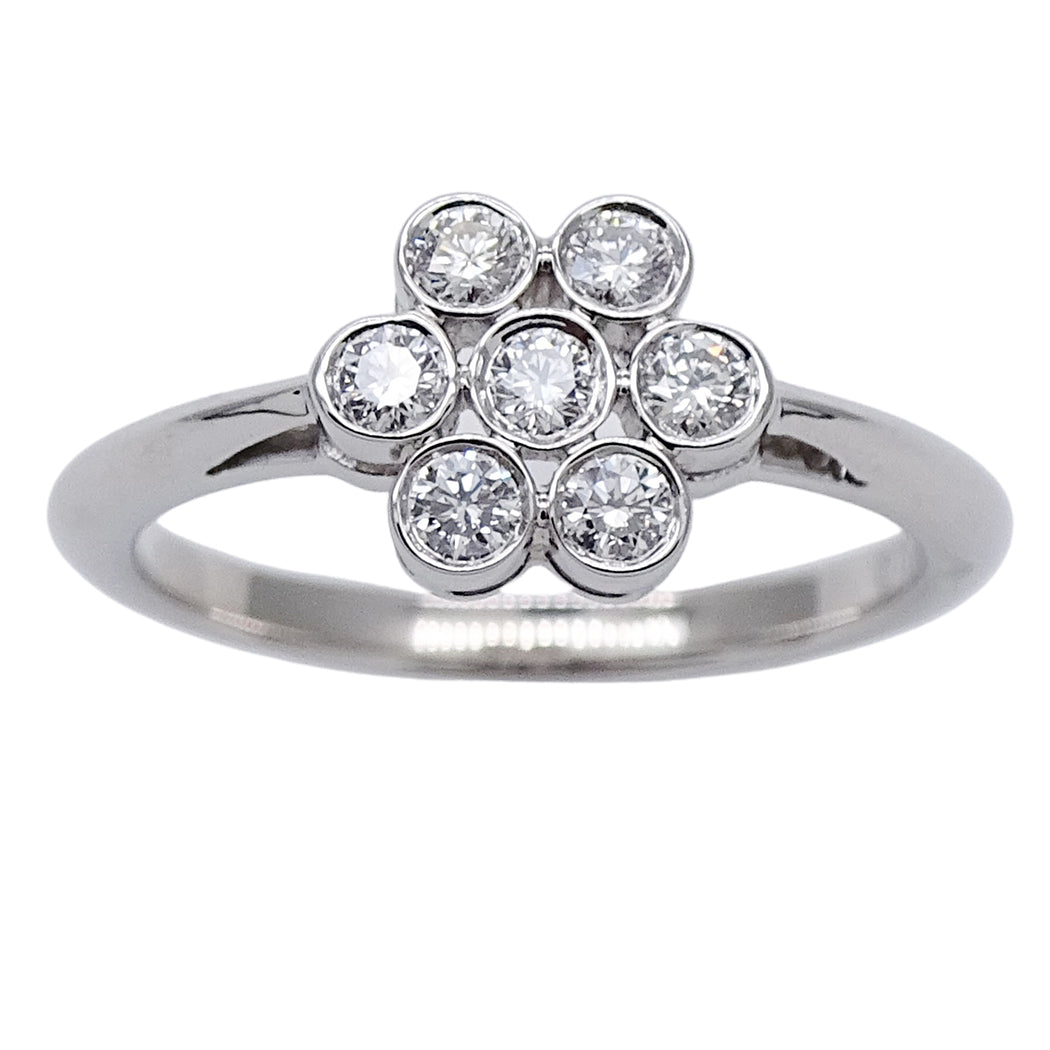 TIFFANY&Co. ティファニー ガーデンフラワー リング 指輪 PT950 約9号 プラチナ レディース 磨き済み【中古】