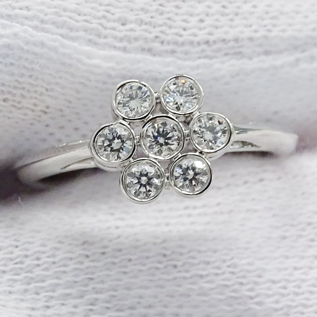 TIFFANY&Co. ティファニー ガーデンフラワー リング 指輪 PT950 約9号 プラチナ レディース 磨き済み【中古】