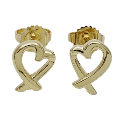 TIFFANY&Co. ティファニー パロマピカソ ラビングハート ピアス 750YG イエローゴールド レディース 磨き済み【中古】