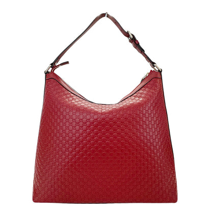GUCCI グッチ マイクロGG ショルダーバッグ レッド 449732 レザー レディース 【中古】