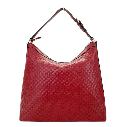 GUCCI グッチ マイクロGG ショルダーバッグ レッド 449732 レザー レディース 【中古】