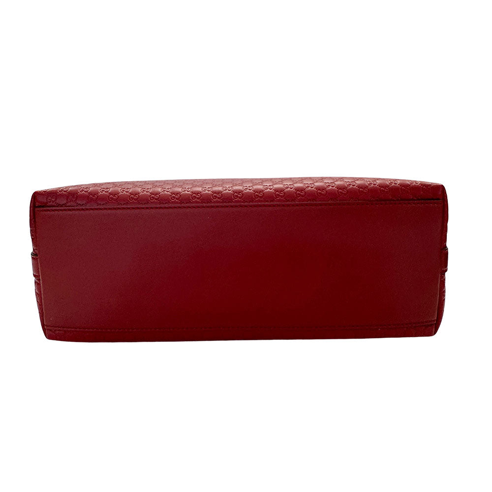 GUCCI グッチ マイクロGG ショルダーバッグ レッド 449732 レザー レディース 【中古】