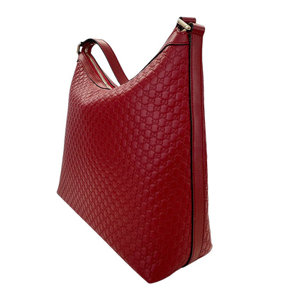GUCCI グッチ マイクロGG ショルダーバッグ レッド 449732 レザー レディース 【中古】