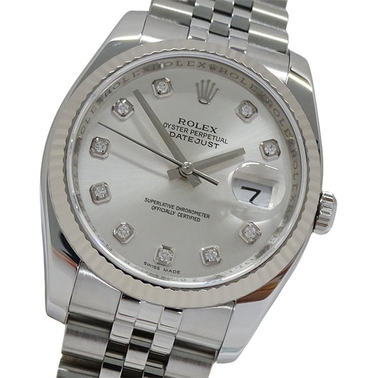 ROLEX ロレックス デイトジャスト 116234G Z番 メンズ 腕時計 自動巻き AT SS WG ダイヤモンド 磨き済み【中古】