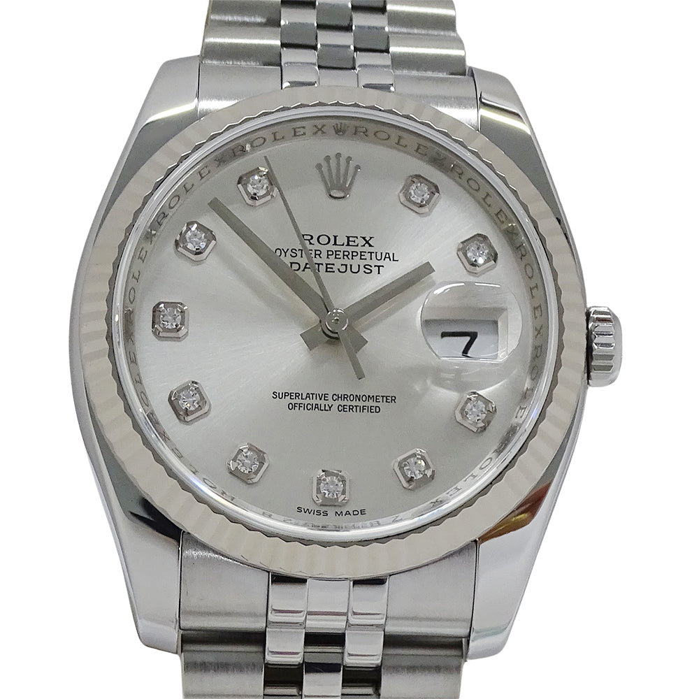 ROLEX ロレックス デイトジャスト 116234G Z番 メンズ 腕時計 自動巻き AT SS WG ダイヤモンド 磨き済み【中古】