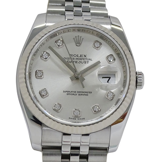 ROLEX ロレックス デイトジャスト 116234G Z番 メンズ 腕時計 自動巻き AT SS WG ダイヤモンド 磨き済み【中古】