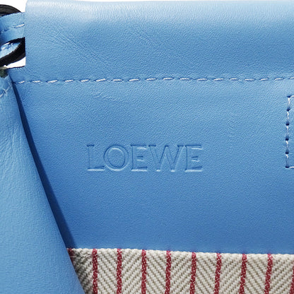 LOEWE ロエベ クッショントート トートバッグ ブルー マルチカラー キャンバス レディース 【中古】