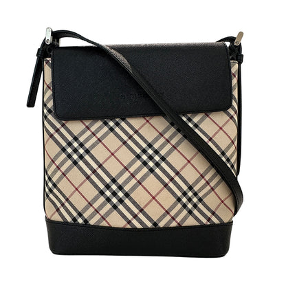 BURBERRY バーバリー ショルダーバッグ ブラウン ベージュ PVC レディース 【中古】