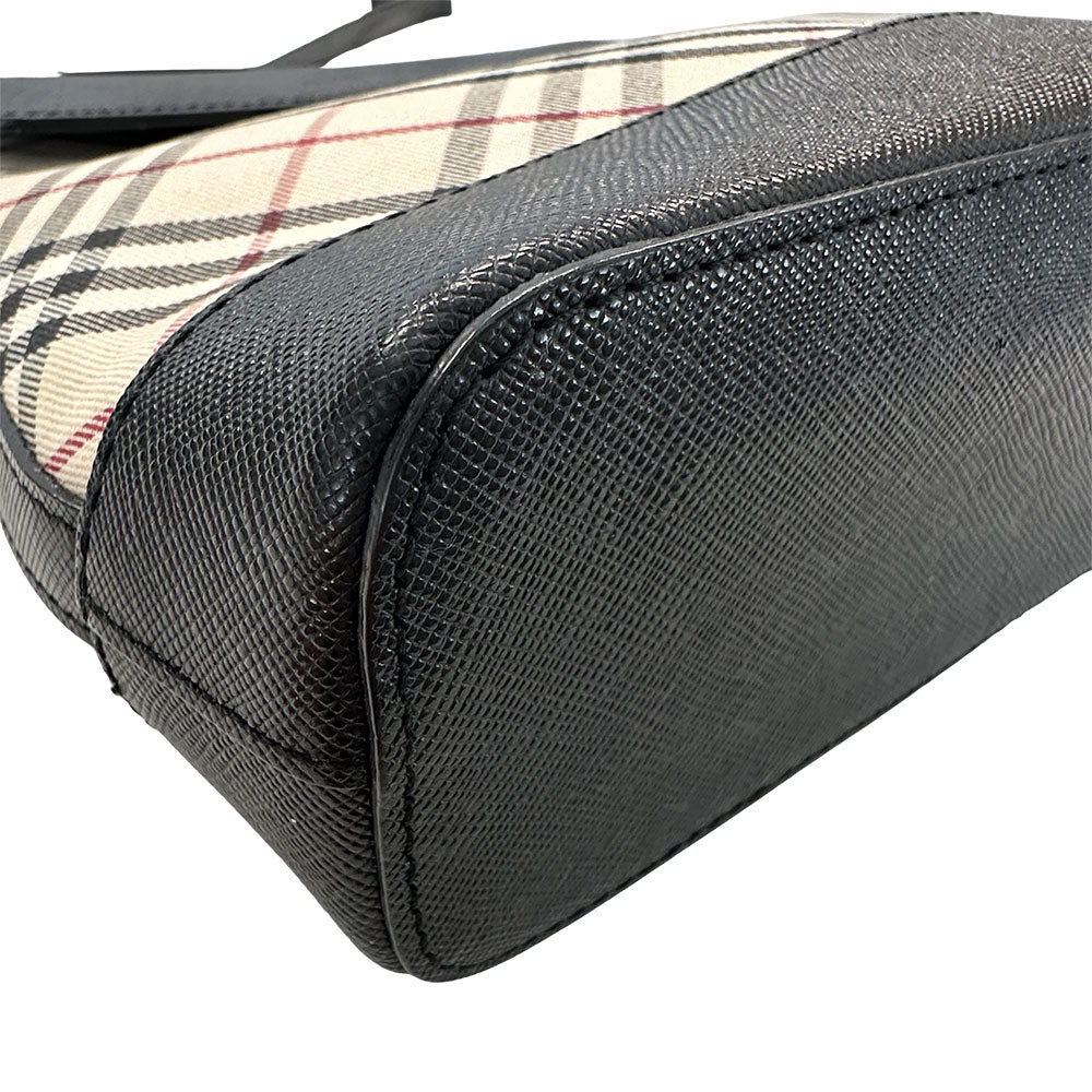BURBERRY バーバリー ショルダーバッグ ブラウン ベージュ PVC レディース 【中古】