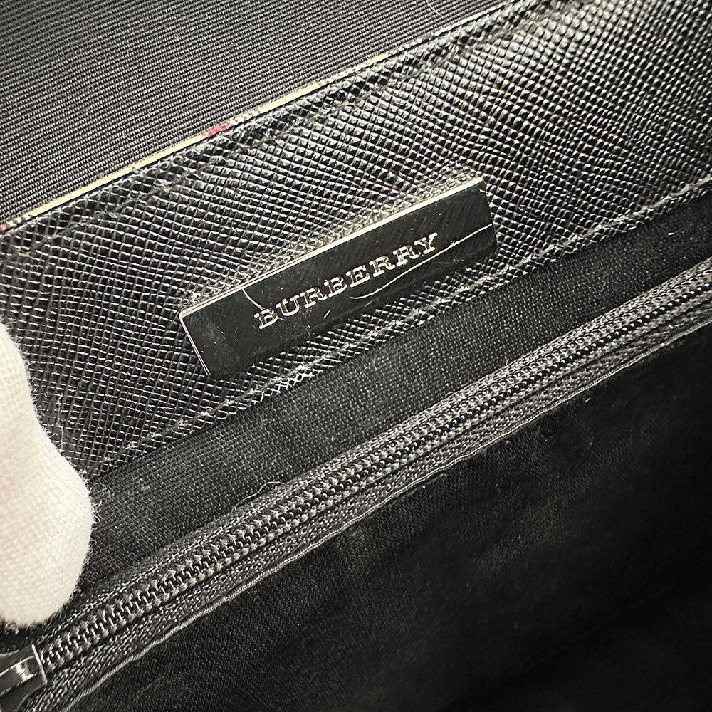 BURBERRY バーバリー ショルダーバッグ ブラウン ベージュ PVC レディース 【中古】