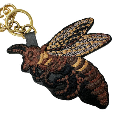 GUCCI グッチ キーホルダー GGスプリーム ビー 蜂 GGスプリームキャンバス ブラウン ゴールド レディース 【中古】