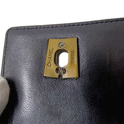 CHANEL シャネル ショルダーバッグ コスモスライン ブラック ラムスキン レディース 【中古】