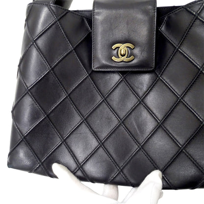 CHANEL シャネル ショルダーバッグ コスモスライン ブラック ラムスキン レディース 【中古】
