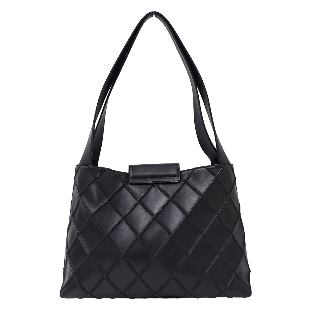 CHANEL シャネル ショルダーバッグ コスモスライン ブラック ラムスキン レディース 【中古】