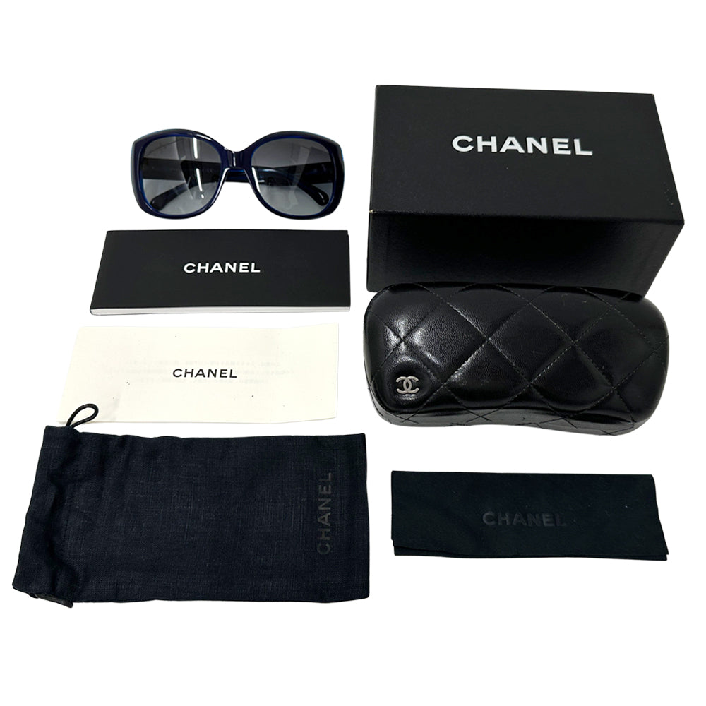 CHANEL シャネル サングラス ココマーク ブルー 5483-A プラスチック レディース 【中古】
