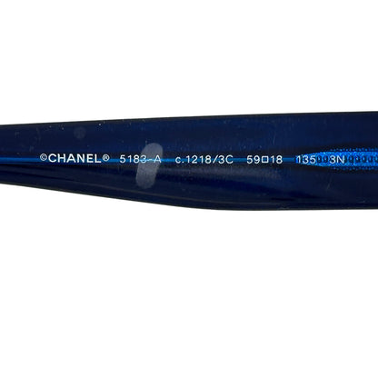 CHANEL シャネル サングラス ココマーク ブルー 5483-A プラスチック レディース 【中古】