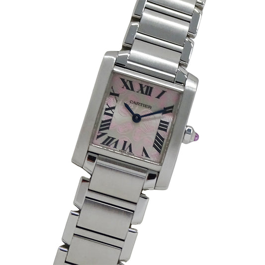 Cartier カルティエ タンクフランセーズ SM W51031Q3 レディース 腕時計 2006年クリスマス限定 クオーツ SS 磨き済み 【中古】