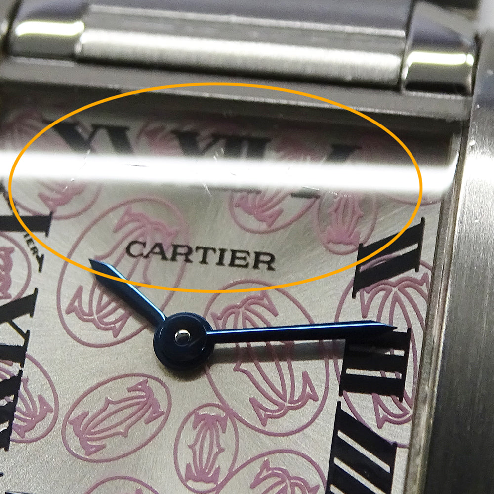 Cartier カルティエ タンクフランセーズ SM W51031Q3 レディース 腕時計 2006年クリスマス限定 クオーツ SS 磨き済み 【中古】