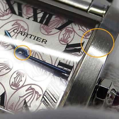 Cartier カルティエ タンクフランセーズ SM W51031Q3 レディース 腕時計 2006年クリスマス限定 クオーツ SS 磨き済み 【中古】