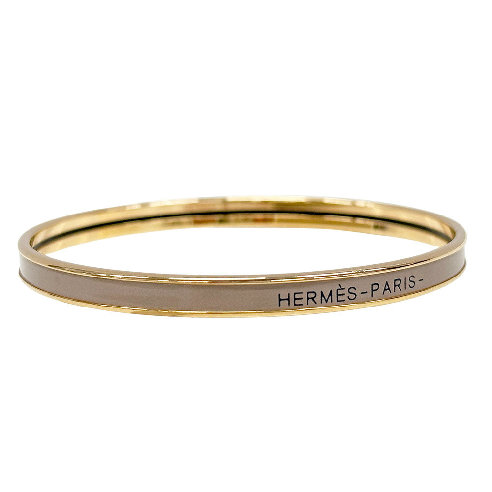 HERMES エルメス エナメルブレスレット ユニ バングル メタル マロン・グラッセ レディース 【中古】