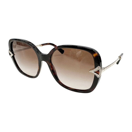 BVLGARI ブルガリ サングラス ダークハバナ 8217-B アセテート レディース 55□13 135【中古】