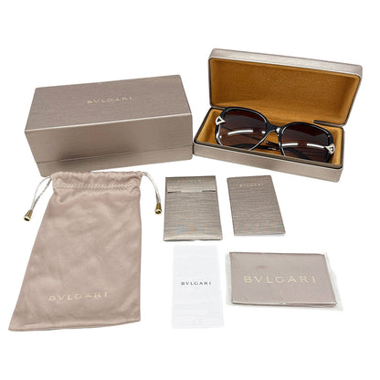 BVLGARI ブルガリ サングラス ダークハバナ 8217-B アセテート レディース 55□13 135【中古】