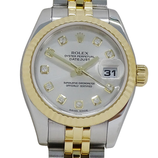 ROLEX ロレックス デイトジャスト 179173G D番 レディース 腕時計 自動巻き AT SS YG ダイヤモンド 磨き済み【中古】