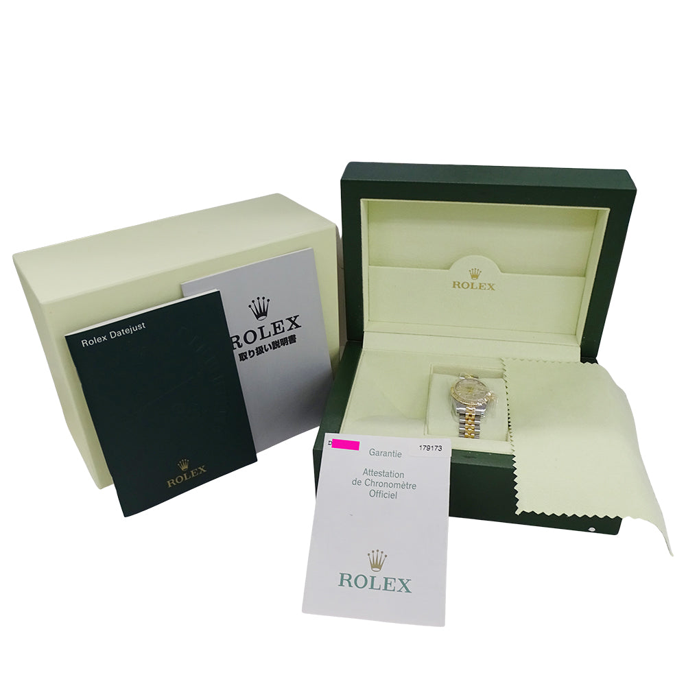 ROLEX ロレックス デイトジャスト 179173G D番 レディース 腕時計 自動巻き AT SS YG ダイヤモンド 磨き済み【中古】
