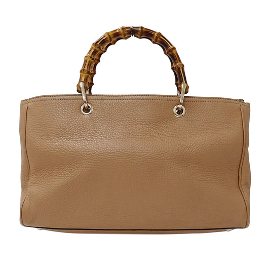 GUCCI グッチ 2wayバッグ バンブー ベージュ 323660 レザー レディース 【中古】