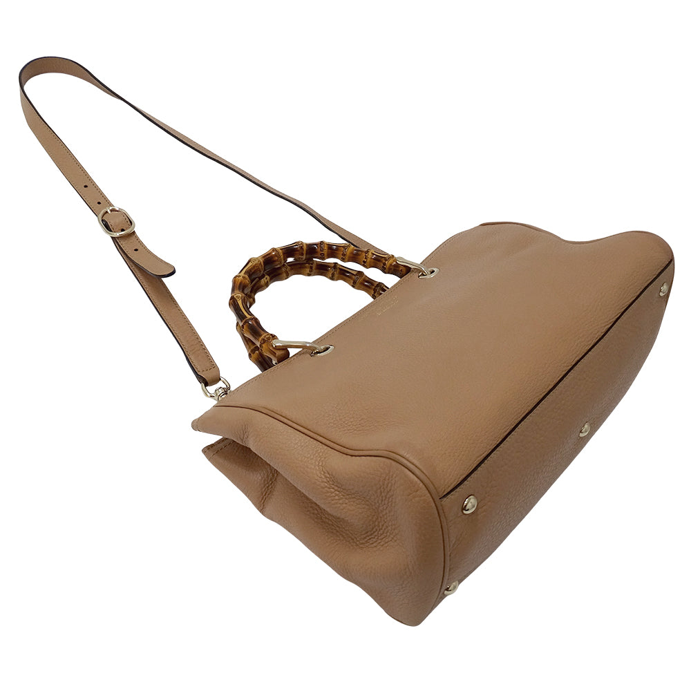 GUCCI グッチ 2wayバッグ バンブー ベージュ 323660 レザー レディース 【中古】