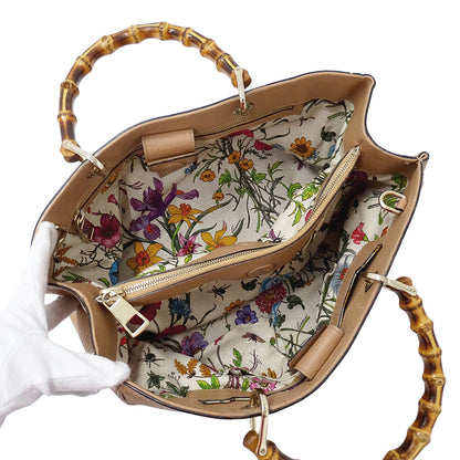 GUCCI グッチ 2wayバッグ バンブー ベージュ 323660 レザー レディース 【中古】