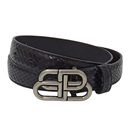 BALENCIAGA バレンシアガ ベルト ブラック 581690 レザー レディース メンズ 【中古】