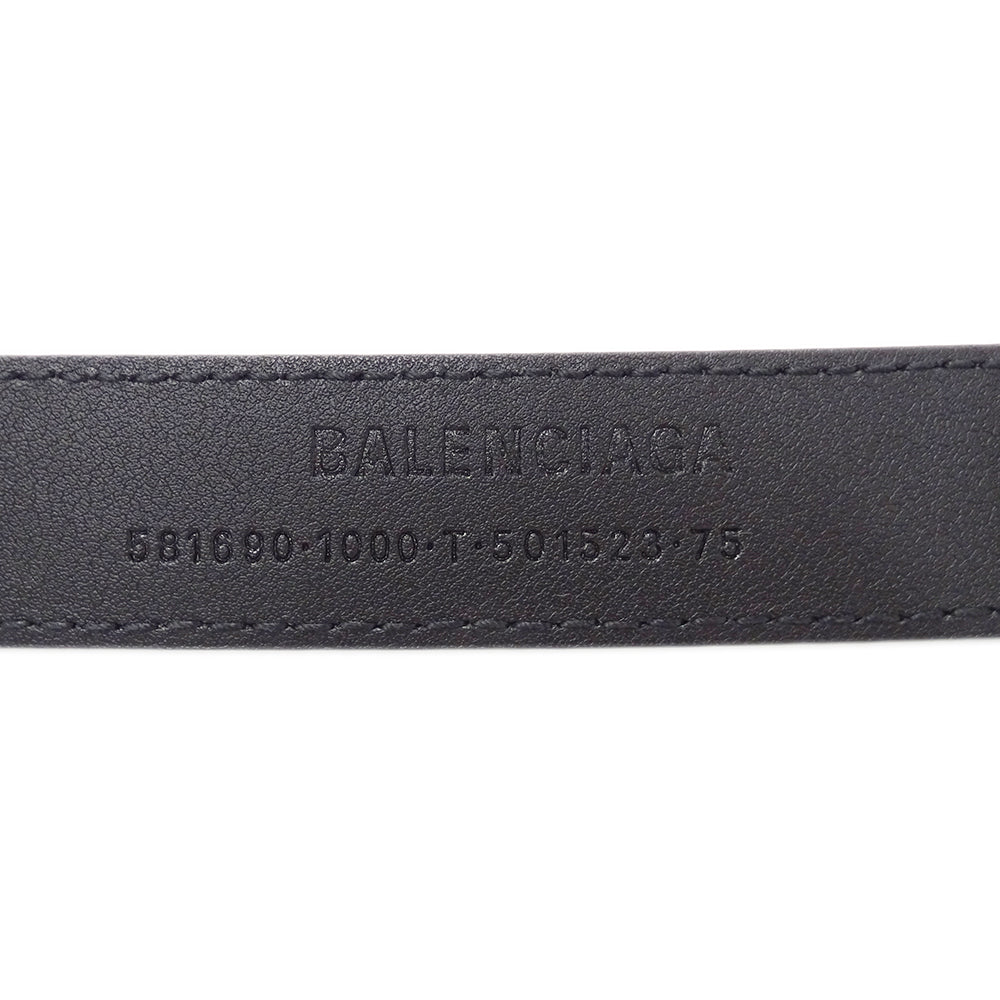 BALENCIAGA バレンシアガ ベルト ブラック 581690 レザー レディース メンズ 【中古】